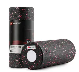 Роллер масажер (валик, ролик) Hop-Sport 3 в 1 EPP 33см HS-P033DYG чорно-червоний