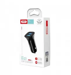 Автомобільний зарядний пристрій XO CC31 12W PC Dual USB car charger Чорний - мініатюра 2