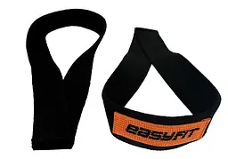 Лямки атлетичні EasyFit Delta для тягової тяги чорні (EF-0040) - мініатюра 2