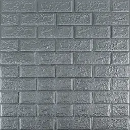 3D панель самоклеюча 700х770х5мм цегла Срібло (017-5) SW-00000038