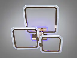Світильник стельовий LED Diasha A8208/3G, 65W, 3200K/4100K/6500K, золото, сучасний стиль для дому - мініатюра 2