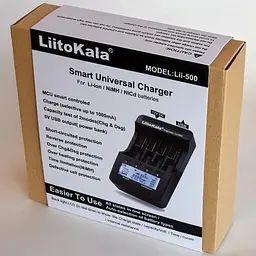 Зарядний пристрій Liitokala Lii-500 на 4 канали (для Ni-MH, Ni-CD, Li-Ion) з блоком живлення - мініатюра 7