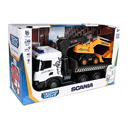 Ігровий набір серії "Super Big Truck" – АВТОКРАН SCANIA З ЕКСКАВАТОРОМ (світло, звук) TechnoDrive 5004KS - мініатюра 5