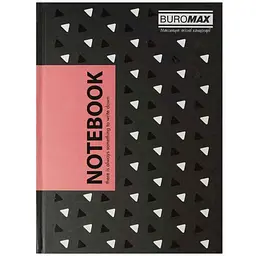 Записна книжка Buromax А5 96арк. INSOLITO клітинка тверда картонна обкладинка рожева