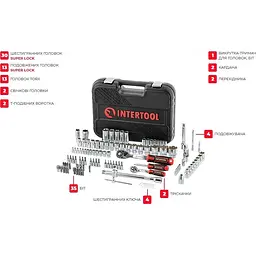 Набір інструментів Intertool ET-8110 110шт [85181] - мініатюра 10