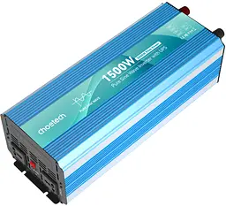 Інвертор Choetech з зарядкою, функція ДБЖ 12\220V 1500Вт, LiFePO₄/Li-ion/AGM/GEL, чиста синусоїда - мініатюра 2