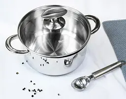 Каструля Elegance із нержавіючої сталі Fissman Ø20хØ18,5х10 см kuh0007840 - мініатюра 6