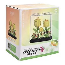Дитячий конструктор Bambi Ornament Flower 7375 у колбі, 338 деталей