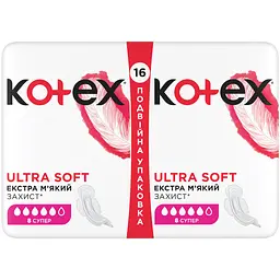 Гігієнічні прокладки Kotex Ultra Soft Super 32 шт. (2 п. x 16 шт.) - мініатюра 3