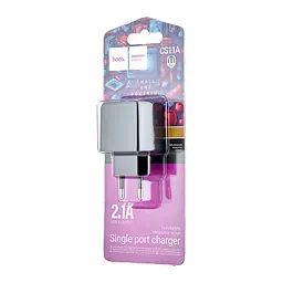 МЗП Hoco CS11A Ocean single port charger (EU) Black - мініатюра 2