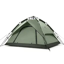 Намет тримісний Naturehike (NH21ZP008) автоматичний темно-зелений