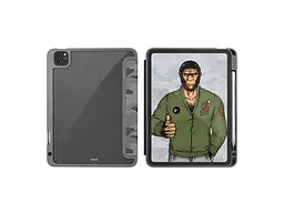 Чохол-книжка Blueo Ape Case with Leather Sheath Camo для Apple iPad Pro 12.9` (2020-2021) Grey [73478] - мініатюра 4