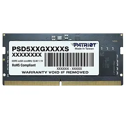 Модуль пам`яті SO-DIMM DDR5 8GB/5600 Patriot Signature Line (PSD58G560041S) - мініатюра 4