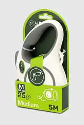 Повідець-рулетка для тварин HiDOG FD5212A-4 М, 5 м 25 кг Білий (2100104222013) shop (2100104222013) - мініатюра 3