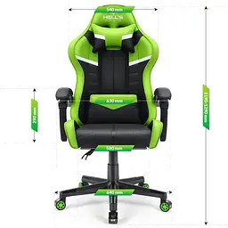 Комп'ютерне крісло Hell's Chair HC-1004 Green - мініатюра 5