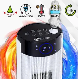 Колонний обігрівач з зволожувачем Adler AD 7730 LCD - мініатюра 6