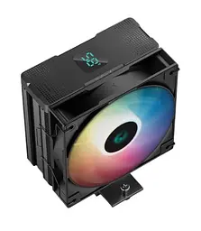 Кулер для процесора Deepcool AG400 DIGITAL ARGB, Black, алюміній/мідь, 1x120 мм ARGB, для Intel 1700/1200/115x, AMD AMx/FMx, цифровий екран, висота 153 мм (R-AG400-BKADMN-G-1) - мініатюра 3