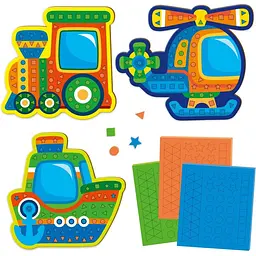 Набір для творчості Vladi Toys м'яка мозаїка Транспорт VT4511-10  - мініатюра 3