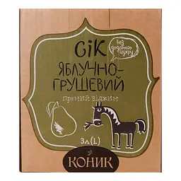 Уцінка. Сік Коник Яблучно-грушевий неосвітлений пастеризований 3 л (766270) - мініатюра 3