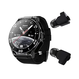 Смарт-годинник з навушниками Lemfo Q11 Black (18755-hbr)