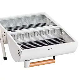 Вугільний гриль TS Kitchen двосторонній портативний з решіткою білий HP452GBE - мініатюра 9