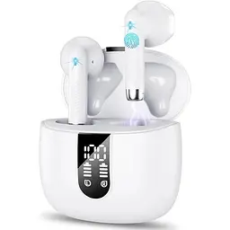 Бездротові навушники Cillso H97 Bluetooth 5.4 HiFi стерео з 4 мікрофонами з шумопоглинанням ENC, водонепроникні IP7, білі