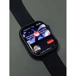 Сенсорний розумний смарт-годинник Smart HK9 Pro Plus меню українською мовою Black (16076-hbr) - мініатюра 4