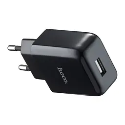 Мережевий зарядний пристрій Hoco N2 Vigour single port charger ( EU ) Чорний