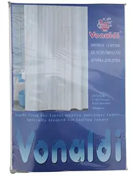 Шторка для ванної кімнати Vezzer Vonaldi Perde 180 х 200 см біла (VZP30089) - мініатюра 3