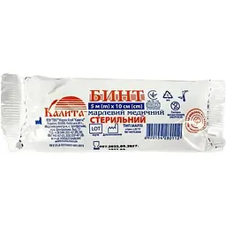 Бинт стерильний Марля Клуб Калита 5 м х 10 см (51-047-IS)