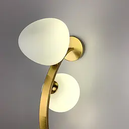 Вражаючий стіновий світильник Modern Floral Arch на 3 плафони Line F C 18B/3 AB - мініатюра 2