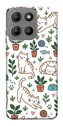TPU чохол Demsky Cats pattern для Motorola Moto G15 4G