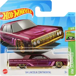 Базовая машинка Hot Wheels HW Slammed 64 Lincoln Continental вишневая (5785)