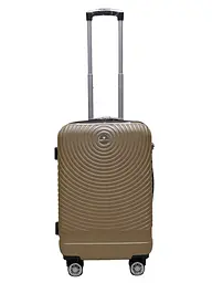 Валіза маленька S ABS-пластик Worldline Airtex 652 60×39×25см 58л Шампань