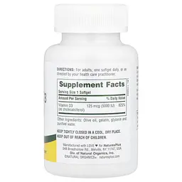 Вітамін Д3 Vitamin D3 5000 IU 125мкг - 60 софтгель - мініатюра 2