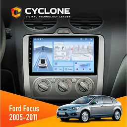 Штатна магнітола Ford Focus 2 2005-2011 Black Cyclone C9-012 4x64, DSP, 4G Cyclone (НФ-00008725)