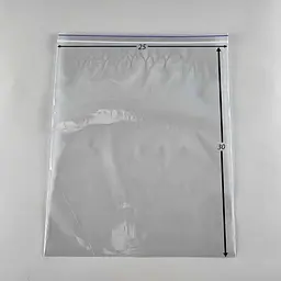 Пакети Zip-Lock прозорі 25x30 см, 100 шт, 50 мкм, поліетиленові пакети із застібкою - мініатюра 2