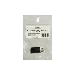 Перехідник Lapara Micro USB Male to USB 3.1 Type-C Female black (LA-MaleMicroUSB-TypeC-Female black) - мініатюра 3