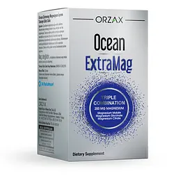 Магній цитрат, малат та гліцинат Orzax Ocean Extramag, 30 таблеток