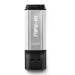 Флеш накопичувач USB 64Gb Hi-Rali Stark сріблястий USB 2.0 (HI-64GBSTSL)