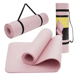 Килимок (мат) спортивний 4FIZJO NBR 180 x 60 x 1.5 см для йоги та фітнесу 4FJ0370 Pink (P-5907739316998)