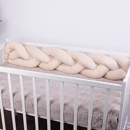 Коса захисна в ліжечко MirSon Kids Time 28-0004 Cream Velvet велюрова рожева - мініатюра 3