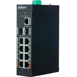 8-портовий некерований гігабітний PoE комутатор DH-PFS3211-8GT-120, 8x1000M c PoE + 2x SFP1000M + 1x RJ45 1000M, 150×110×42 мм