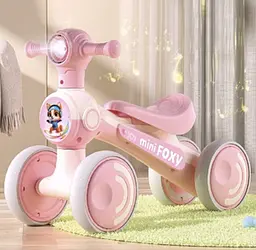 Велобіг чотириколісний рожевий JOY 4-х колісний TR-69533 колеса EVA, рама пластик, озвучено українською мовою