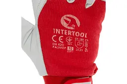 Рукавички захисні Intertool комбінована козяча шкіра з манжетом 10" - мініатюра 3