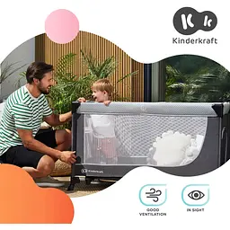 Ліжко-манеж Kinderkraft Leody Grey (KCLEOD00GRY0000) - мініатюра 15