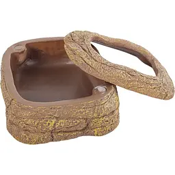 Миска магнітна для живого корму Repti-Zoo Magnetic Food Dish 9x7x4 см (ERB45) з імітацією скелі для тераріумів - мініатюра 5