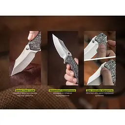 Ніж складаний туристичний Civivi Pentad (8.8 см) Nitro-V / Micarta чорний/білий - мініатюра 14