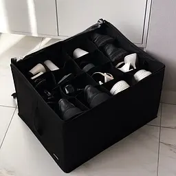 Органайзер-коробка ORGANIZE  для взуття на 8 пар до 44 розміру 43*35*29 см (чорний) - мініатюра 2