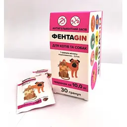 Антигельмінтний засіб Ginger Фентагін для собак та котів 1 гранула на 10 кг (34738) - мініатюра 2